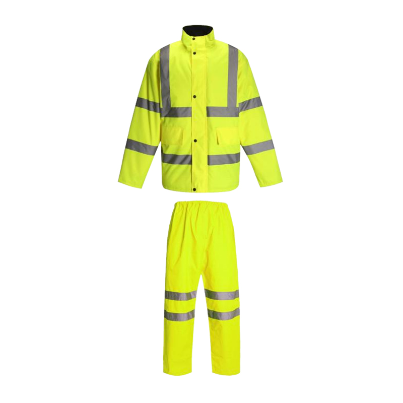 P09 Fluorescerend warm veiligheidswinterpak met afneembare capuchon