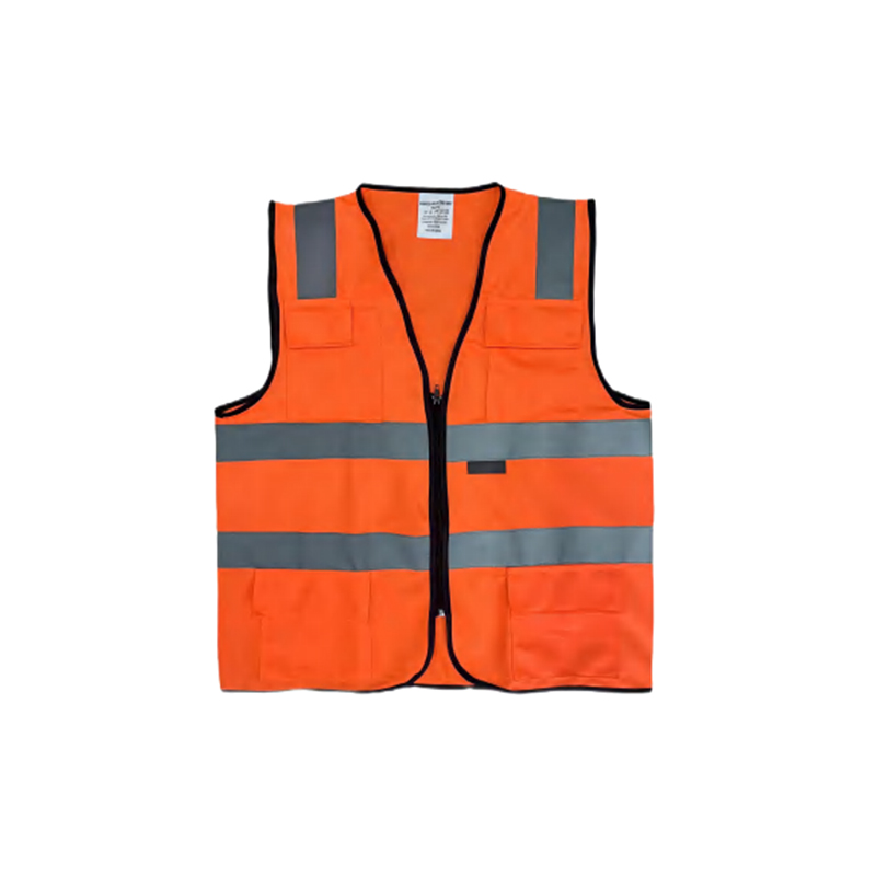 RF014 Oranje ademend polyester reflecterend veiligheidsvest
