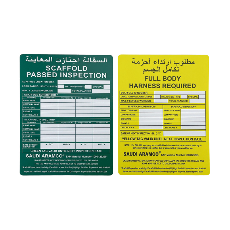 OP023 Veilige steigertags Matte afwerking Buiten Duurzaam OP023 Veilige steigertags Matte afwerking Buiten Duurzaam