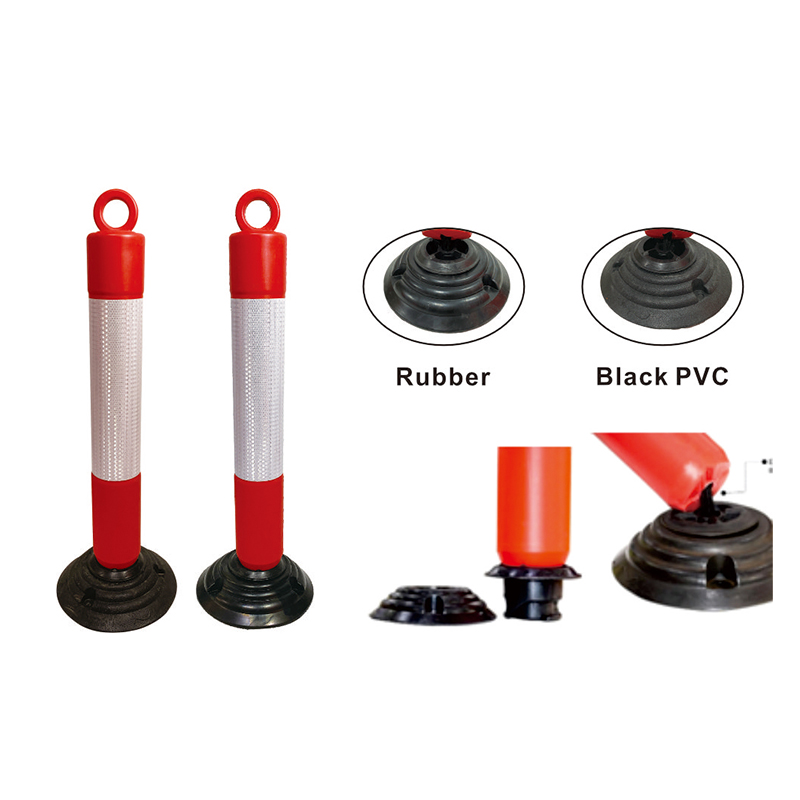 TS007 Waarschuwingspaal voor werkzone met sterk zicht